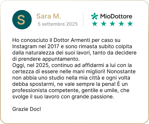 Recensione di Sara M. su MioDottore
